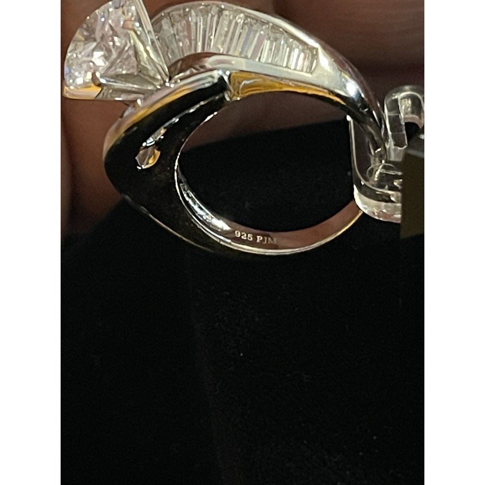 JTV PJM 9.25 Sterling Silver CZ Ring Size 5.25 - Picture 6 of 12